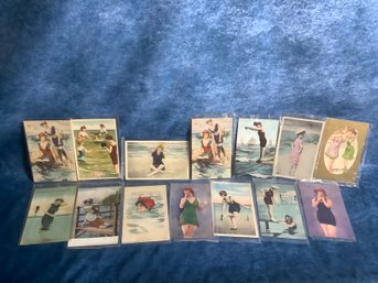 14 Ladies At The Beach Post Cards