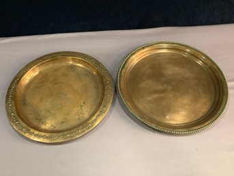 Pair Of Copper Trays