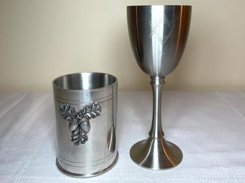 A Kiddush Chalice & Pierre Deux Cup