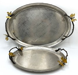 2 Michael Aram Butterfly Ginkgo Oval Trays