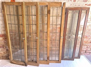 6 Architectural Salvaged Glass Paneled Doors