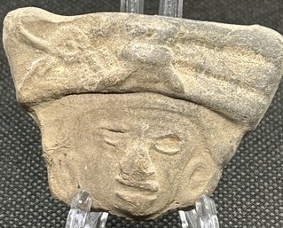 Authentic Ancient Pre-Columbian TEOTIHUACAN Pottery Head- 400-800 A.D.