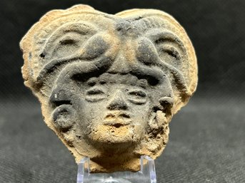 Authentic Ancient Pre-Columbian MAYAN Terra Cotta Figure Head