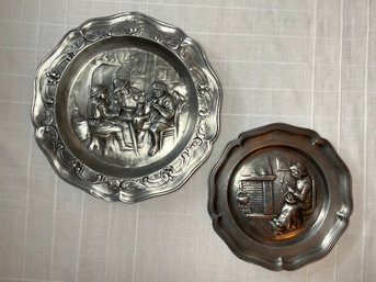 Two French Repousse Decorative Wall Plates