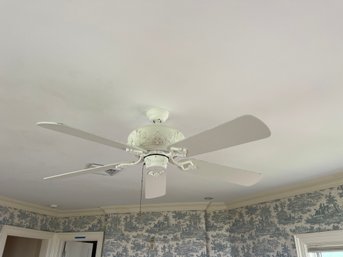 A Pair Of Decorative White Ceiling Fans - Primary & Bedroom 2