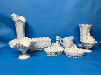 Large Grouping Of Westmoreland Milk Glass