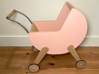 A French Moulin Roty Wooden Doll Pram