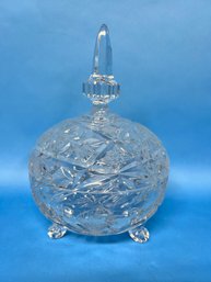 Vintage Crystal Footed Candy Dish