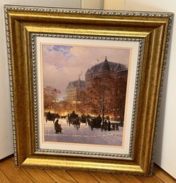 Vintage G. HARVEY Cityscape Print In Frame- 3rd Party Shipping