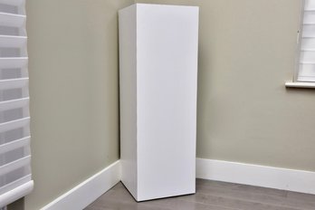 White Laminate Pedestal Column / Plant Stand