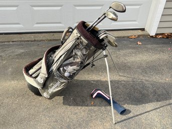 Complete Womens Golf Club Set Including Cleveland Bag, Big Bertha Woods, And Dunlop Irons