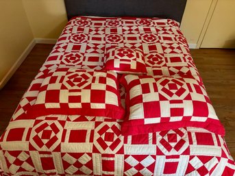 Nautica Red And White Queen Bed Ensemble (4)