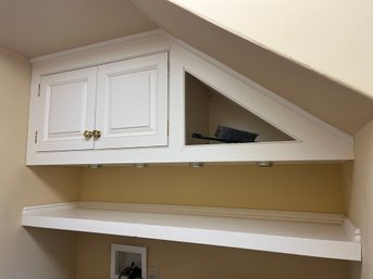 A Custom Built In Cabinet And Shelf - Laundry Room