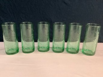 Vintage Coca-Cola Green Beer Glasses