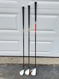 Set Of 3 Taylormade Golf Clubs Including R1 Driver And RBZ 3 And 5 Wood