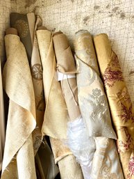 An Assorted Collection Of Fabric Remnants - Mostly Window Treatments - Luxurious