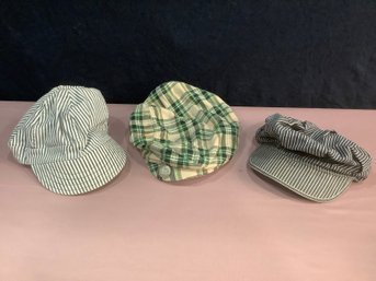 Vintage Conductor's Hats Lot Of 3