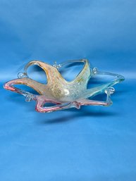 Large Web Art Glass Bowl