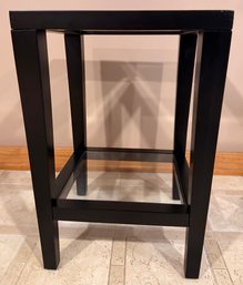 Glass Top Square Side Table