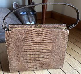 Vintage 1960s Sydney Of California Snake Belly Handbag
