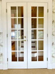 A Pair Of 10 Lite French Doors - 49' Opening - Includes Frame - 2nd Flr Office