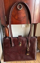 Fine Etienne Aigner Snakeskin Leather Handbag