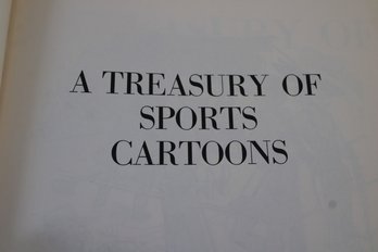 Rare Vintage 1957 Hardcover Book A Treasury Of Sports Cartoons