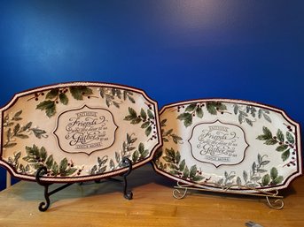 2 Plates - Faithful Friends Who Are Dear To Us Gather Near To Us Once More