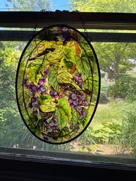 Stained Glass Window Hanging - Birds