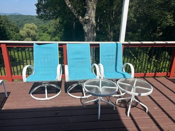 Outdoor Swivel Rockers With End Tables (5)