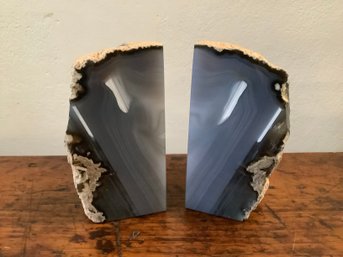 Agate Geode Bookends #1