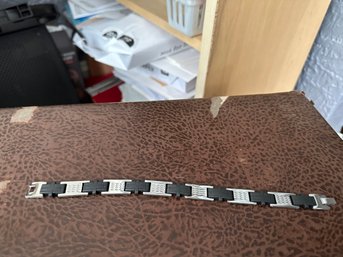 Men's Black & Stainless Bracelet