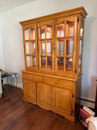 Nice Light Wood 2 Pc. Hutch