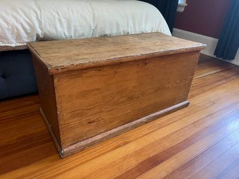 Rustic Antique Pine Blanket Chest