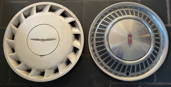 Two Vintage Car Hubs - Thunderbird & Olds