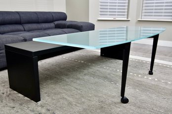 B&B Italia Meta Coffee Table With Rotating Glass Top And COA