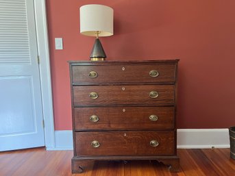 A Handsome Georgian Four Drawer 19th Century English Chest - Oak