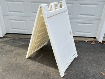 2 Sided 24 Inch By 36 Inch White Plastic Sign Holder