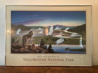 Yellowstone National Park Wolf Print