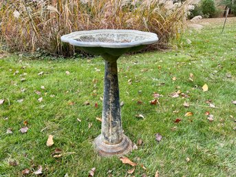 A Charming Metal Bird Bath - Nice Patina