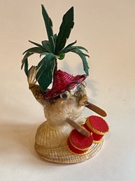 Crazy Fish Figurine Playing The Bongos