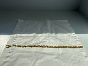 14k Yellow Gold Diamond Tennis Bracelet