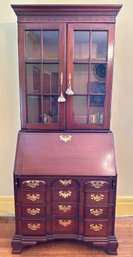 Vintage Councill Craftsmen Mahogany Block Front Secretary Desk With LED Llights