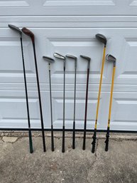 Set Of Fishing Assorted Vintage Golf Clubs