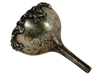 Sterling Silver Ornate Funnel For Wine Decanting