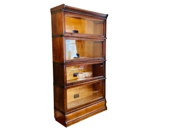 Antique Macey Sectional Barrister Bookcase - Comes Apart In 6 Pieces For Easy Transport!