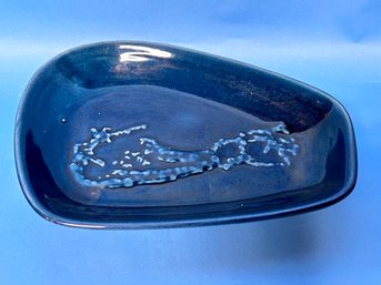 Vibrant Blue Glazed MCM Dish