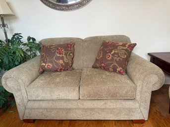 Beautiful Collindale Thistle Upholstered England Furniture Company Rolled Arm Love Seat
