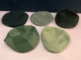 Vintage Flat Cap Hats Lot Of 5
