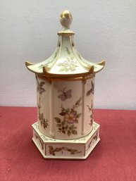 Ardalt Porcelain Pagoda Trinket Music Box